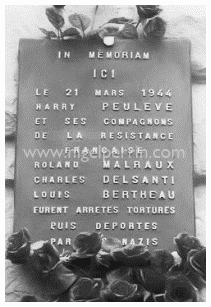 Memorial plaque in Brive